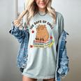100 Days Of Chill Cute Capybara School Book Lover Women's Comfort Colors T-Shirt Denim