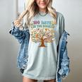 100 Days Of School 100 Days In The Books English Teacher Women's Comfort Colors T-Shirt Denim