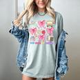 100 Days Of School Coquette Bow School Bus Pencil Books Women's Comfort Colors T-Shirt Denim 100 Days Of School Coquette Bow School Bus Pencil Books Women's Comfort Colors T-Shirt Denim