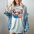Adorable Book Lover Axolotl With Reading Glasses Cute Women's Comfort Colors T-Shirt Denim Adorable Book Lover Axolotl With Reading Glasses Cute Women's Comfort Colors T-Shirt Denim