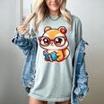 Adorable Book Lover Chipmunk With Reading Glasses Cute Premium Women's Comfort Colors T-Shirt Denim