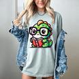 Adorable Book Lover Iguana With Reading Glasses Cute Women's Comfort Colors T-Shirt Denim
