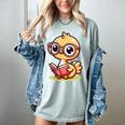 Adorable Book Lover Ostrich With Reading Glasses Cute Women's Comfort Colors T-Shirt Denim
