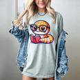 Adorable Book Lover Rattlesnake With Reading Glasses Cute Women's Comfort Colors T-Shirt Denim Adorable Book Lover Rattlesnake With Reading Glasses Cute Women's Comfort Colors T-Shirt Denim