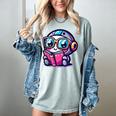 Adorable Book Lover Robot With Reading Glasses Cute Women's Comfort Colors T-Shirt Denim