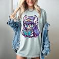 Adorable Book Lover Valkyrie With Reading Glasses Cute Women's Comfort Colors T-Shirt Denim