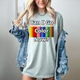 Adult Coloring Book Can I Go Color Now Women Men Adults Premium Tri-Blend Women's Comfort Colors T-Shirt Denim
