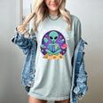 Alien Reader Reading Teacher Librarian Book Lover Women's Comfort Colors T-Shirt Denim
