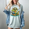 Alligator Reading a Book Animal Women's Comfort Colors T-Shirt Denim Alligator Reading a Book Animal Women's Comfort Colors T-Shirt Denim