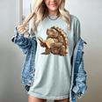 Alligator Snapping Turtle Reading A Book Women's Comfort Colors T-Shirt Denim