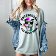 Antisocial Pit Bull Mom Pittie Introvert Dog Lover Pit Bull Raglan Baseball Tee Women's Comfort Colors T-Shirt Denim