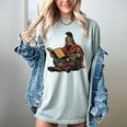 Attila The Hun Reading A Book Women's Comfort Colors T-Shirt Denim