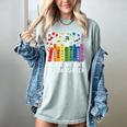 Awesome Like My Daughter Books Floral Proud Mom Women Women's Comfort Colors T-Shirt Denim