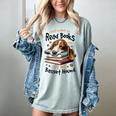 Basset Hound Dog Breed I Just Want To Read Books And Pet My Women's Comfort Colors T-Shirt Denim