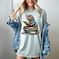 Bearded Dragon Reading Books Matching Bookworm Librarian Women's Comfort Colors T-Shirt Denim