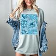 Blue Comic Book Blue Graphic Women's Comfort Colors T-Shirt Denim