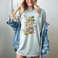 Book Abstract Art Drawing Painting Graphic Book Women's Comfort Colors T-Shirt Denim
