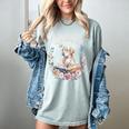 Book And Dog Lover Reading Humor Librarian Women's Comfort Colors T-Shirt Denim