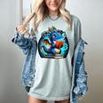 Book Dragon Reading Lover Women's Comfort Colors T-Shirt Denim