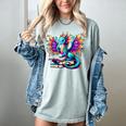 Book Dragon Reading Women's Comfort Colors T-Shirt Denim Book Dragon Reading Women's Comfort Colors T-Shirt Denim