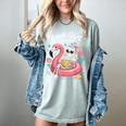 Book Girl Summer Skeleton Reading Books Lovers Beach Women's Comfort Colors T-Shirt Denim