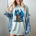 Book Lover Bookworm Reading Books Dragon Premium Tri-Blend Women's Comfort Colors T-Shirt Denim