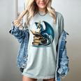 Book Lover Bookworm Reading Books Dragon Sci-Fi Character Women's Comfort Colors T-Shirt Denim Book Lover Bookworm Reading Books Dragon Sci-Fi Character Women's Comfort Colors T-Shirt Denim