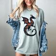 Book Lover Bookworm Reading Books Dragon Women's Comfort Colors T-Shirt Denim