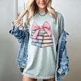 Book Lover Coquette Bow Pink Dainty Ribbon Cute Bookworm Women's Comfort Colors T-Shirt Denim