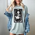 Book Lover The Reader Tarot Card Skeleton Reading Women's Comfort Colors T-Shirt Denim