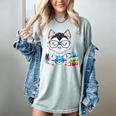 Book Lover Reading Husky Dog Women's Comfort Colors T-Shirt Denim Book Lover Reading Husky Dog Women's Comfort Colors T-Shirt Denim