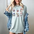 Book Lover Teacher Snowman Reading Books Christmas Winter Women's Comfort Colors T-Shirt Denim