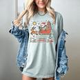 Book Lovers Winter Sleighing Through Stories Tee Premium Tri-Blend Women's Comfort Colors T-Shirt Denim