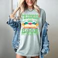 Book And Pajama Pajamas On Book Open Women's Comfort Colors T-Shirt Denim Book And Pajama Pajamas On Book Open Women's Comfort Colors T-Shirt Denim