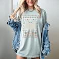 Book Reading Ugly Christmas Women's Comfort Colors T-Shirt Denim