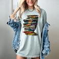 Book Women Graphic Art Colorful Eyes Women's Comfort Colors T-Shirt Denim