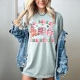 All Booked For Christmas Book Coffee Latte Gingerbread Women's Comfort Colors T-Shirt Denim