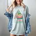 All Booked For Christmas Book Xmas Tree Lights Reading Girly Women's Comfort Colors T-Shirt Denim