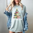 All Booked For Christmas Coquette Books Teacher Xmas Tree Women's Comfort Colors T-Shirt Denim All Booked For Christmas Coquette Books Teacher Xmas Tree Women's Comfort Colors T-Shirt Denim