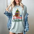 All Booked For Christmas Librarian Reader Xmas Pajama Women's Comfort Colors T-Shirt Denim