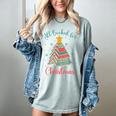 All Booked For Christmas Tree Book Bookish Christmas Women's Comfort Colors T-Shirt Denim