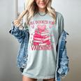 All Booked For Valentine Books Lover Teacher Floral Women's Comfort Colors T-Shirt Denim