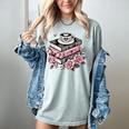 All Booked For Valentine's Coquette Bow Books Teacher Girly Women's Comfort Colors T-Shirt Denim All Booked For Valentine's Coquette Bow Books Teacher Girly Women's Comfort Colors T-Shirt Denim