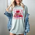All Booked Valentine's Girly Teacher Coquette Love Women's Comfort Colors T-Shirt Denim