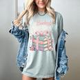 All Booked For Valentines Stacked Books Women's Comfort Colors T-Shirt Denim All Booked For Valentines Stacked Books Women's Comfort Colors T-Shirt Denim