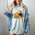 Bookish Cat Lover Cute Reading Squad Books & Kittens Love Women's Comfort Colors T-Shirt Denim