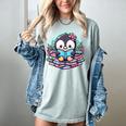 Bookish Penguin Heart A Readers Love Penguins Women's Comfort Colors T-Shirt Denim