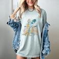 Bookish Quote In a World Of Bookworms Be a Book Dragon Women's Comfort Colors T-Shirt Denim