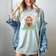 Bookmarks Are For Quitters Frog Reading Book Graphic Women's Comfort Colors T-Shirt Denim Bookmarks Are For Quitters Frog Reading Book Graphic Women's Comfort Colors T-Shirt Denim
