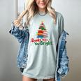 Books Make You Bright Christmas Librarian Book Lover Women's Comfort Colors T-Shirt Denim